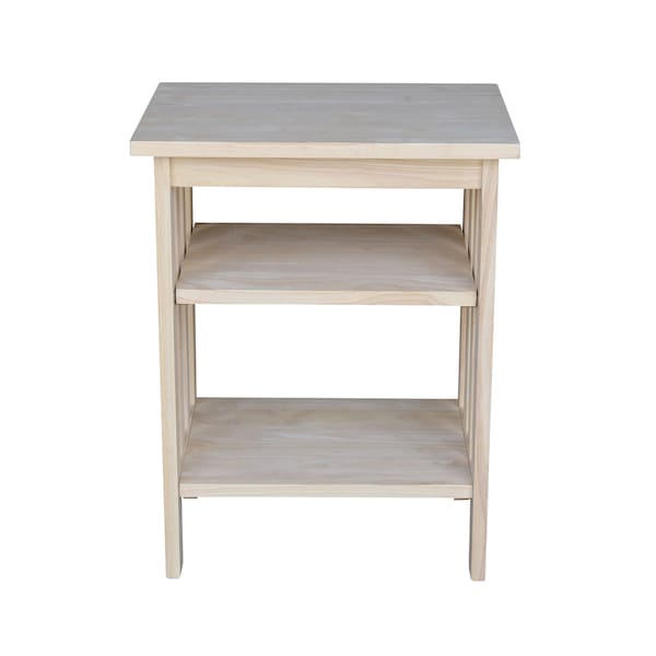 International Concepts Rectangle Mission Printer Stand, 19 W, 14.5 L, 24 H, Wood Unfinished 647 - main